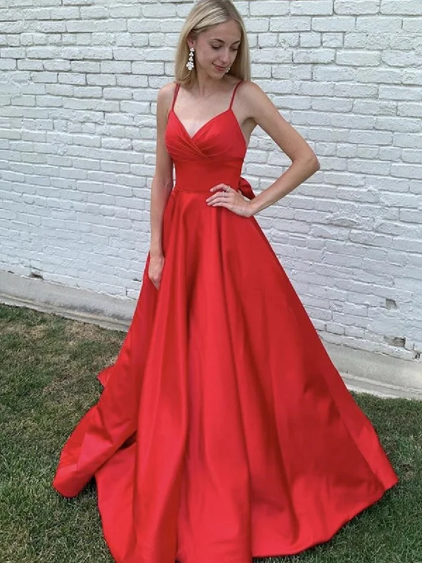 Act Now Elegant A Line V Neck Red Long Prom Dresses, V Neck Red Formal Graduation Evening Dresses, Red Party Dresses Act Now Elegant A Line V Neck Red Long Prom Dresses, V Neck Red Formal Graduation Evening Dresses, Red Party Dresses