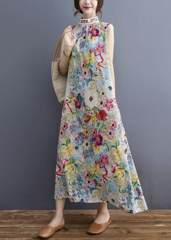 Don't Wait Fashion Turtleneck Print Holiday Maxi Dresses Summer