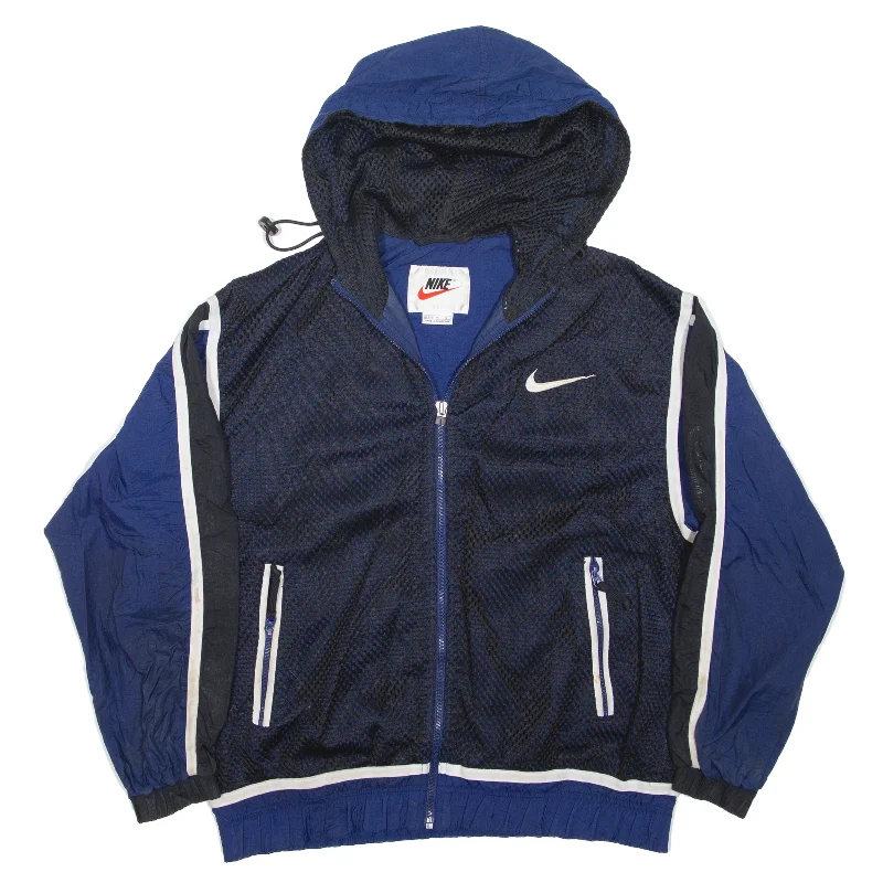 Super Deal Vintage NIKE Track Jacket Blue Nylon Womens M
