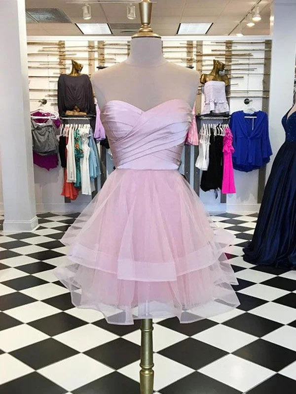 Super Bargain Cute Sweetheart Neck Pink Prom Dresses, Short Prom Dresses, Pink Homecoming Dresses Super Bargain Cute Sweetheart Neck Pink Prom Dresses, Short Prom Dresses, Pink Homecoming Dresses