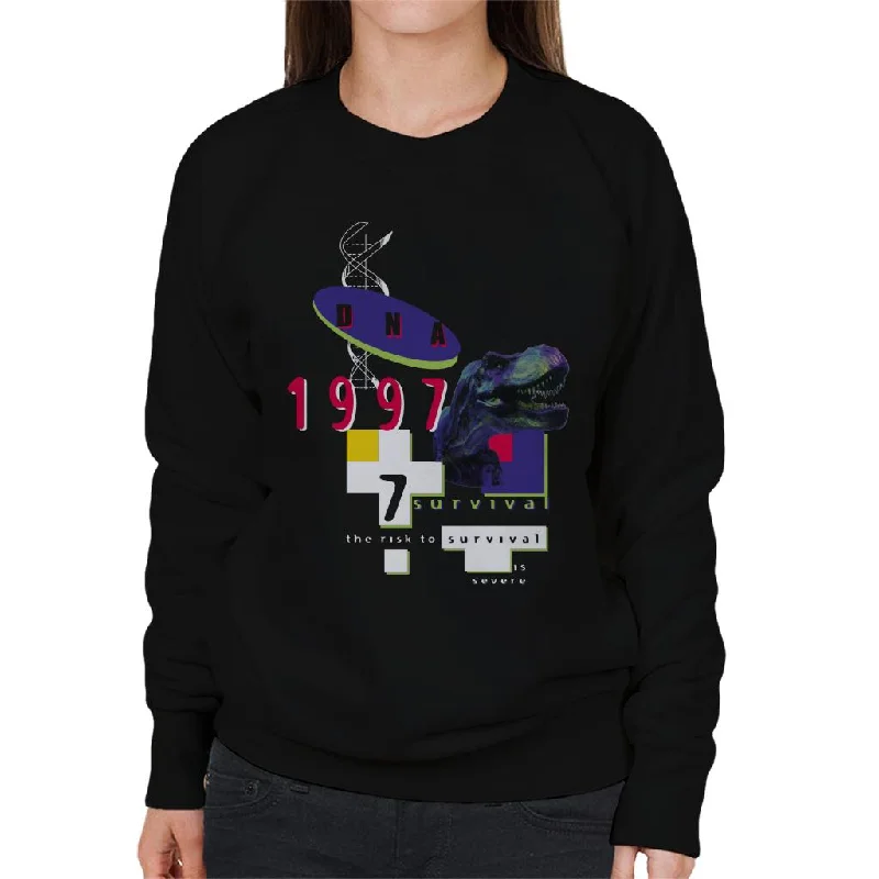 stylish sports hoodieJurassic Park DNA 1997 The Risk To Survival Is Severe Women's Sweatshirt