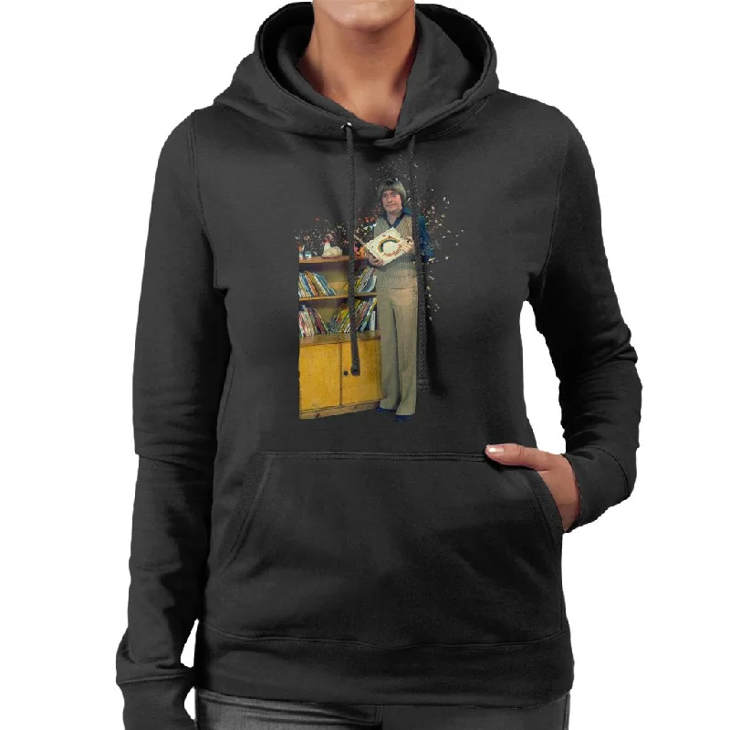 Lowest Price TV Times Rainbow Presenter Geoffrey Hayes 1975 Women's Hooded Sweatshirt