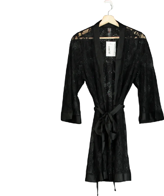 Discount Mania Ann Summers Black Lace Robe UK 8