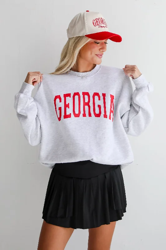Amazing Deals Heather Grey Georgia Sweatshirt