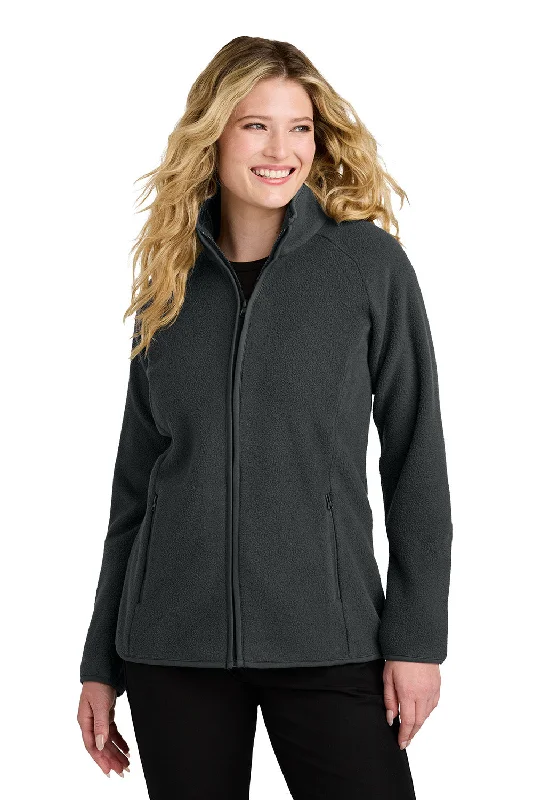 Buy Now Port Authority Womens C-FREE Raglan Pill Resistant Fleece Full Zip Jacket - Steel Grey - New