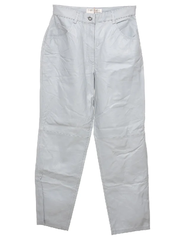 Savings Alert Off-White Leather Trousers - W28 L28
