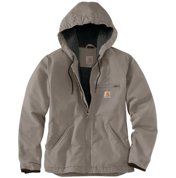Year-End Sale Women's Loose Fit Washed Duck Sherpa Lined Jacket