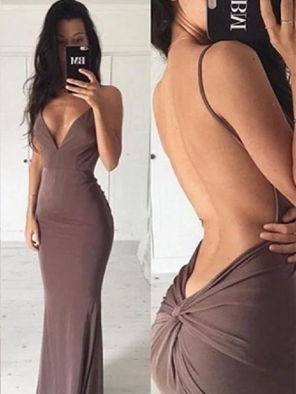 Inventory Reduction Simple A Line V Neck Backless Mermaid Prom Dresses, Backless Mermaid Graduation Dress, Formal Dresses Inventory Reduction Simple A Line V Neck Backless Mermaid Prom Dresses, Backless Mermaid Graduation Dress, Formal Dresses