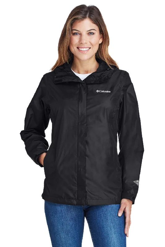 Price Reduction Columbia Womens Arcadia II Waterproof Full Zip Hooded Jacket - Black - Closeout Price Reduction Columbia Womens Arcadia II Waterproof Full Zip Hooded Jacket - Black - Closeout