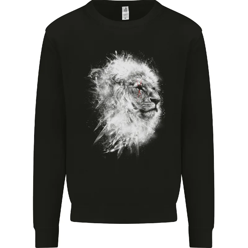 breathable workout hoodieA Lion Mens Sweatshirt Jumper