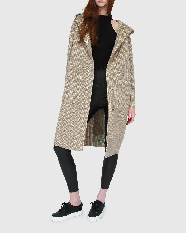 Limited Time Offer Sunday Morning Hooded Coat - Beige