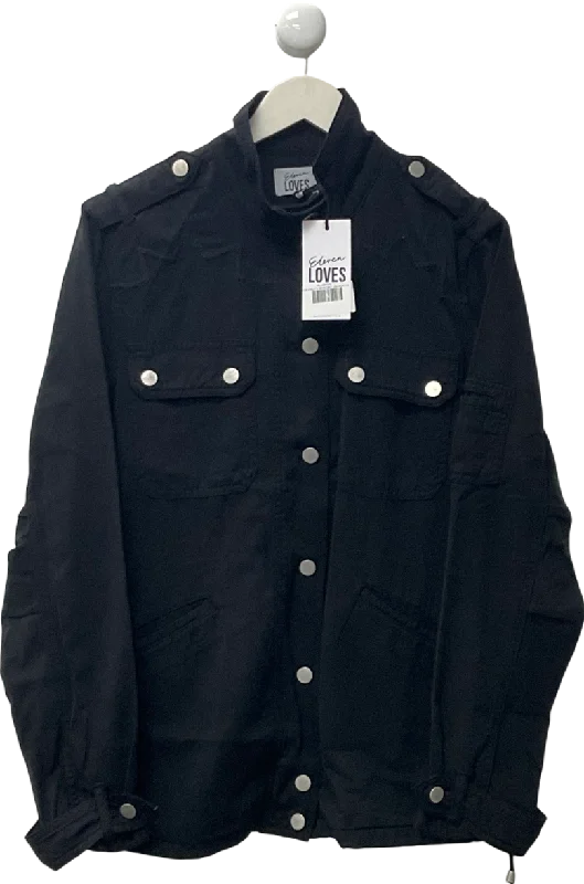 Clearance Sale Eleven Loves Black Tina Utility Shacket UK 14