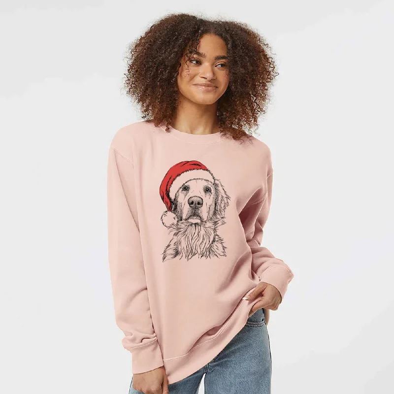 urban sports sweatshirtSanta Jake aroni the Golden Retriever - Unisex Pigment Dyed Crew Sweatshirt