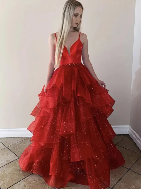 Price Drop Sparkly V Neck Sequins Red Long Prom Dresses, V Neck Red Fromal Dresses, Shiny Red Evening Dresses Price Drop Sparkly V Neck Sequins Red Long Prom Dresses, V Neck Red Fromal Dresses, Shiny Red Evening Dresses