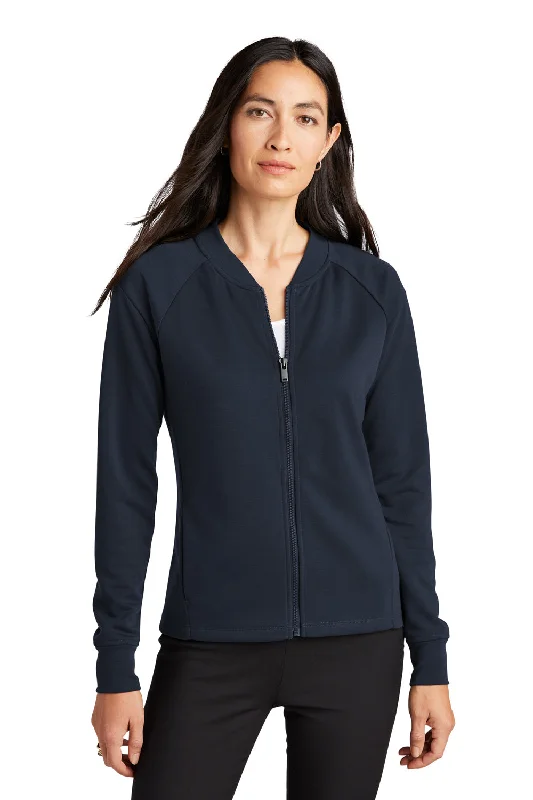Big Savings Mercer+Mettle Womens Double Knit Full Zip Bomber Jacket - Night Navy Blue Big Savings Mercer+Mettle Womens Double Knit Full Zip Bomber Jacket - Night Navy Blue