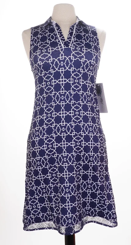 chic wrap dresschic wrap dressGottex Navy Geo Dress