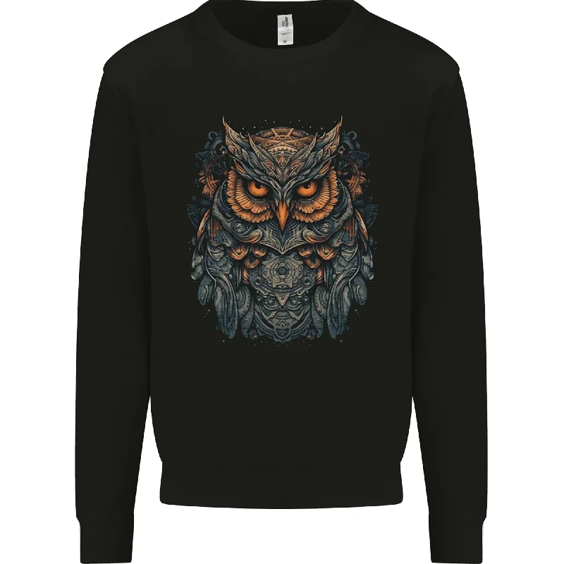 Warehouse Sale A Mythical Owl Fantasy Tribal Mens Sweatshirt Jumper