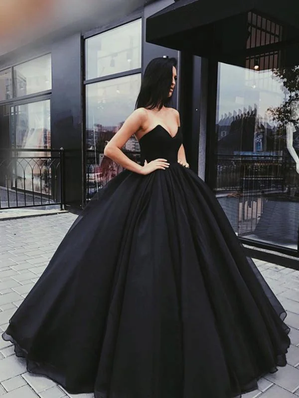 Weekend Flash Sale Gorgeous Black Sweetheart Neck Floor-length Backless Sleeveless Prom Gown, Black Formal Dresses Weekend Flash Sale Gorgeous Black Sweetheart Neck Floor-length Backless Sleeveless Prom Gown, Black Formal Dresses