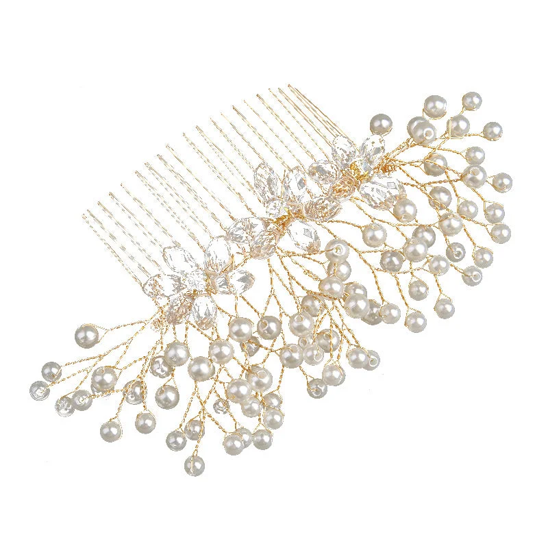 stylish dressstylish dressBridal headwear Pearl flower hair comb bridal wedding accessories 07931037904