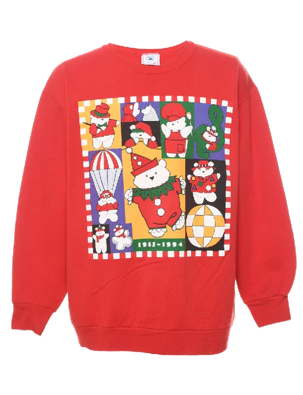 Shop and Save Red Christmas Sweatshirt - XL