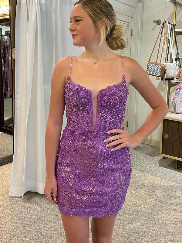 pleated maxi dresspleated maxi dressV Neck Open Back Purple Lace Sequins Prom Dresses, Purple Lace Homecoming Dresses, Short Purple Sequins Formal Evening Dresses SP2986