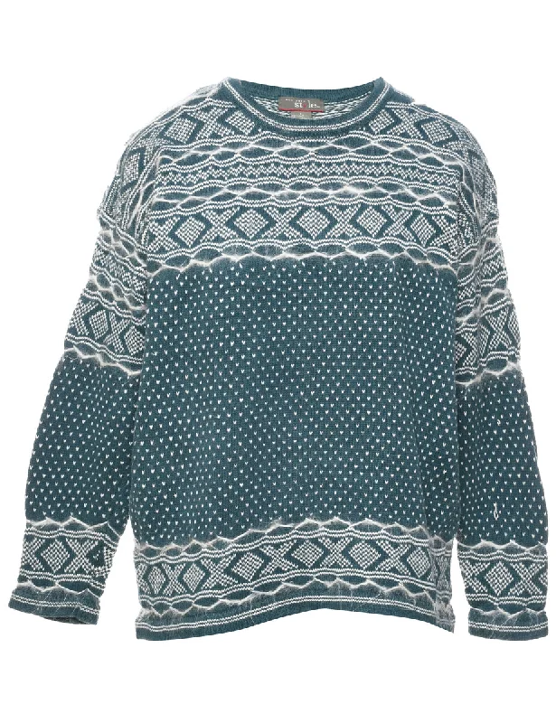 Quick Sale Nordic Green Jumper - L