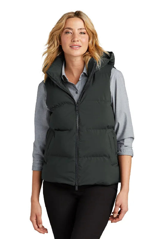 Final Markdown Mercer+Mettle Womens Water Resistant Full Zip Hooded Puffy Vest - Anchor Grey
