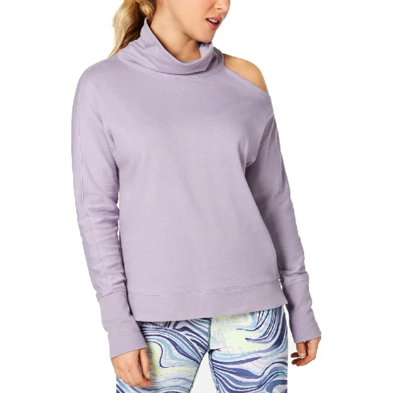Steals and Deals Calvin Klein Performance Womens Cold Shoulder Mock-Neck Sweatshirt