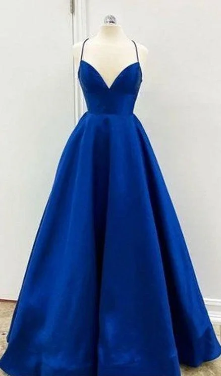 romantic dressromantic dressRoyal Blue Criss Cross Back Cheap Prom Dress