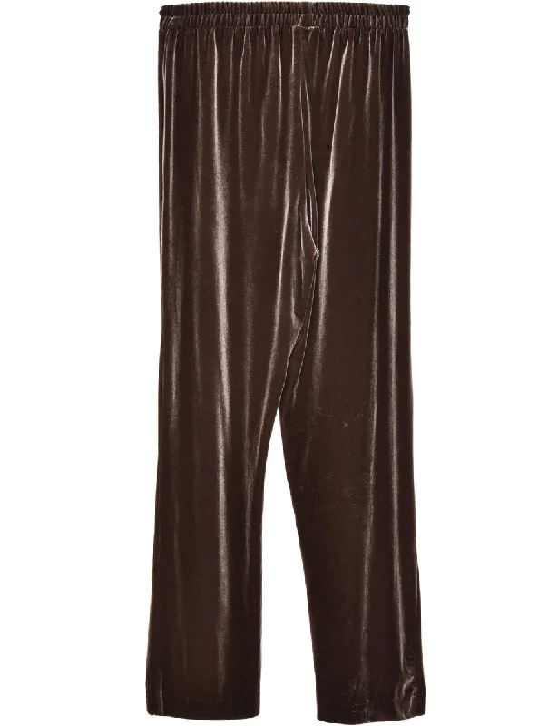 Best Bargains Dark Brown Velvet Trousers - W26 L34