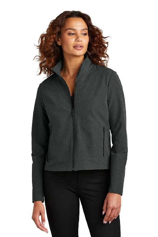 Price Drop Mercer+Mettle Womens Water Resistant Soft Shell Full Zip Jacket - Heather Anchor Grey - New
