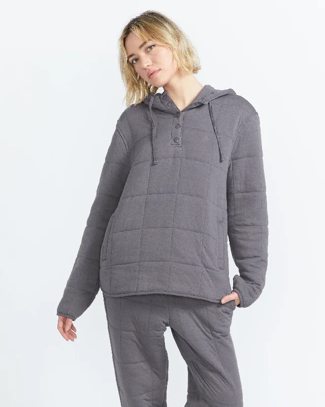 Overstock Squared Off Hoodie - Dark Grey