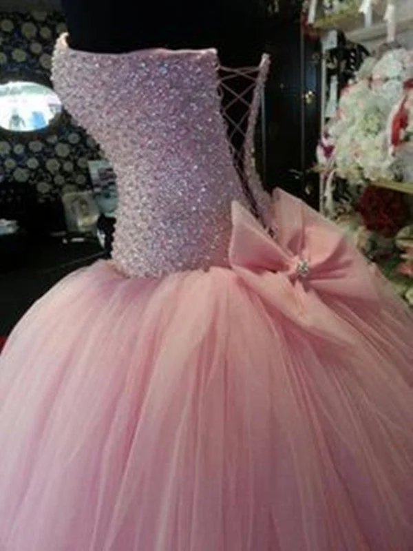 Savings Alert Custom Made Pink Prom Dresses, Pink Ball Gown Dresses