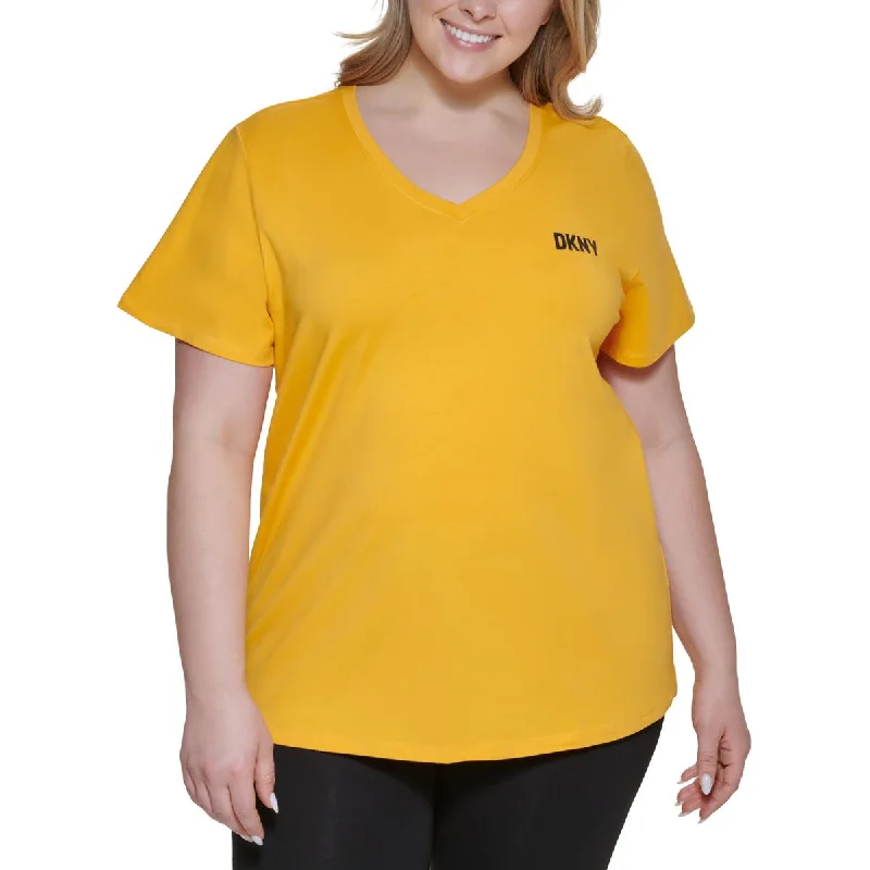 Incredible Offers DKNY Sport Womens Plus Logo Activewear Pullover Top
