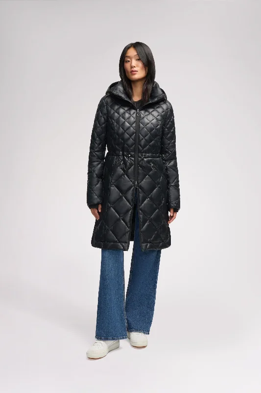 Midnight Madness Halona Women's Lightweight Mid-length Puffer