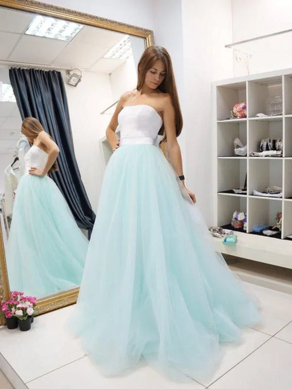 Today’s Special A Line Strapless Two Pieces Floor Length Lace Light Blue Prom Dresses, Blue Formal Dresses Today’s Special A Line Strapless Two Pieces Floor Length Lace Light Blue Prom Dresses, Blue Formal Dresses