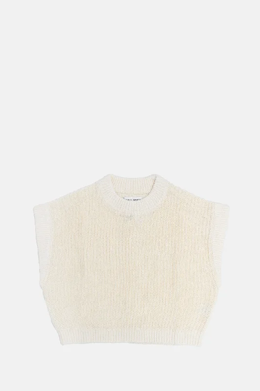 Factory Direct Sale Olivia Linen Vest Cream