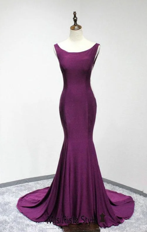 v-neck dressv-neck dressFit and Flare Low Back Purple Pageant Dress