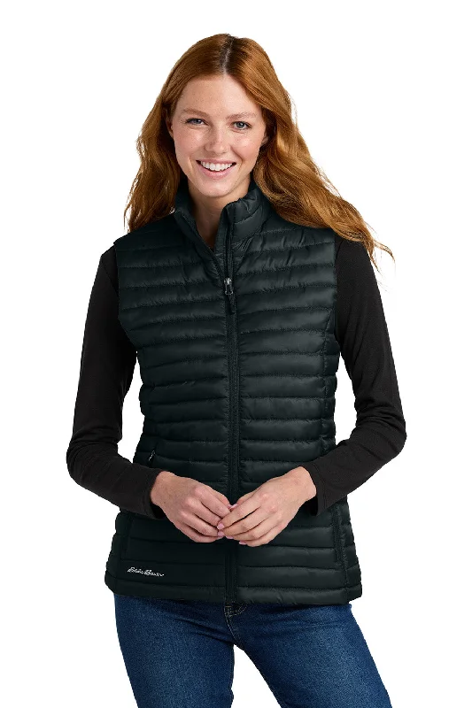 Grand Opening Sale Eddie Bauer Womens Packable Quilted Water Resistant Full Zip Vest - Black - New Grand Opening Sale Eddie Bauer Womens Packable Quilted Water Resistant Full Zip Vest - Black - New
