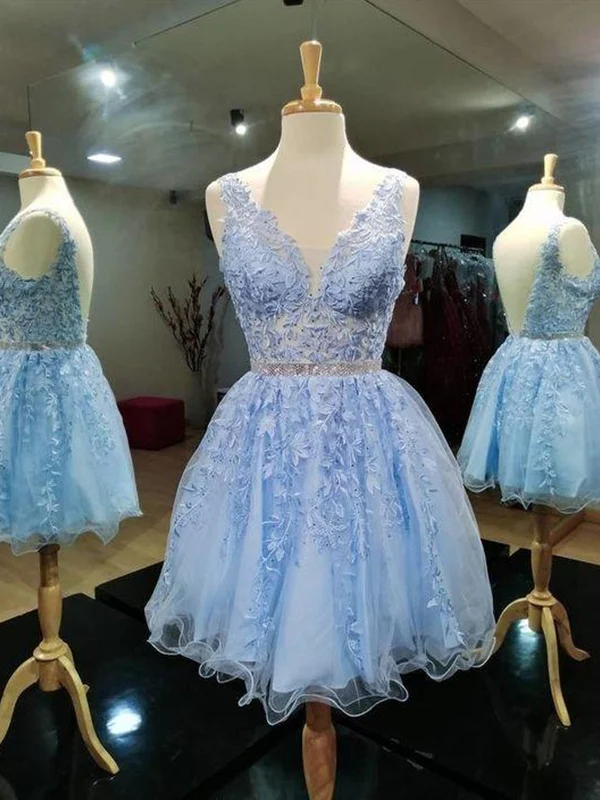 casual knit dresscasual knit dressV Neck Open Back Light Blue Lace Prom Dresses, Backless Light Blue Lace Homecoming Dresses, Short Light Blue Lace Formal Evening Dresses