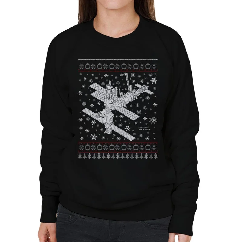 Price Blitz NASA International Space Station Christmas Knit Women's Sweatshirt