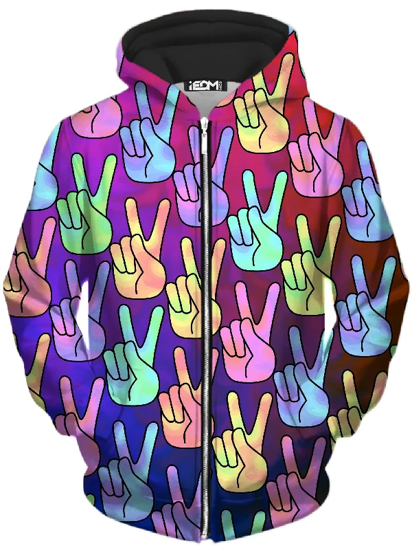 Savings Event Hippy Trippy Unisex Zip-Up Hoodie