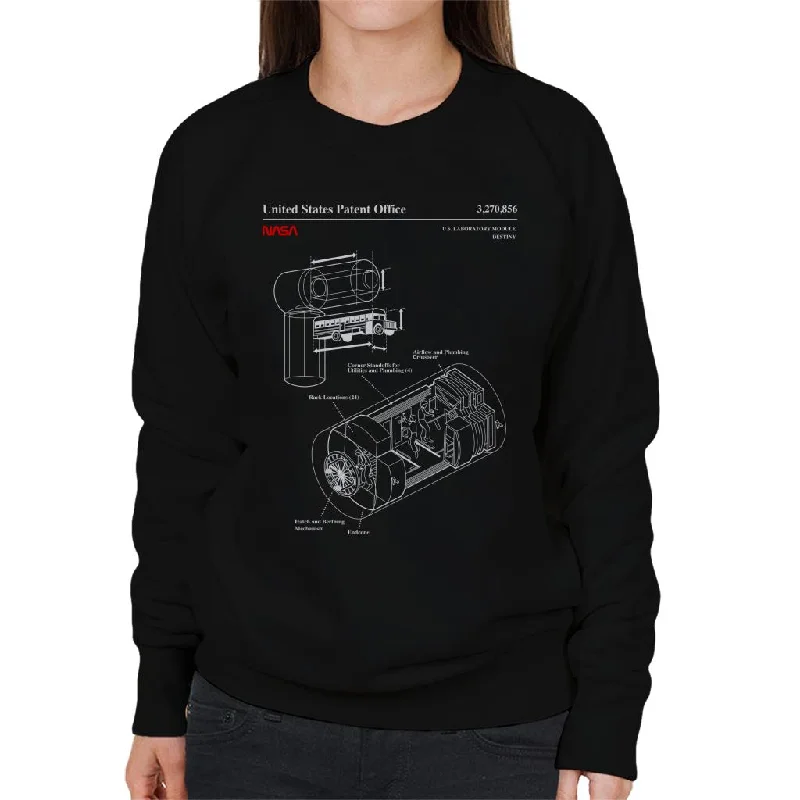 Unmissable Offer NASA US Laboratory Module Destiny Blueprint Women's Sweatshirt
