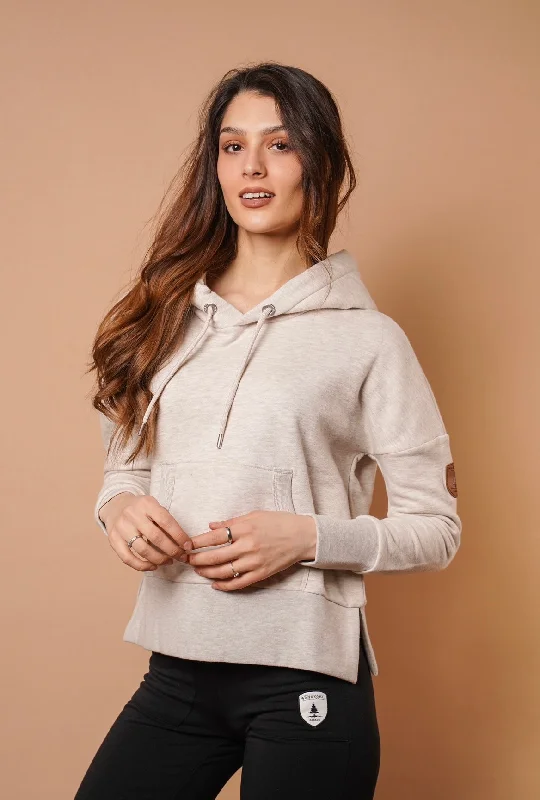 Discount Mania Layna Heather Oatmeal Hoodie