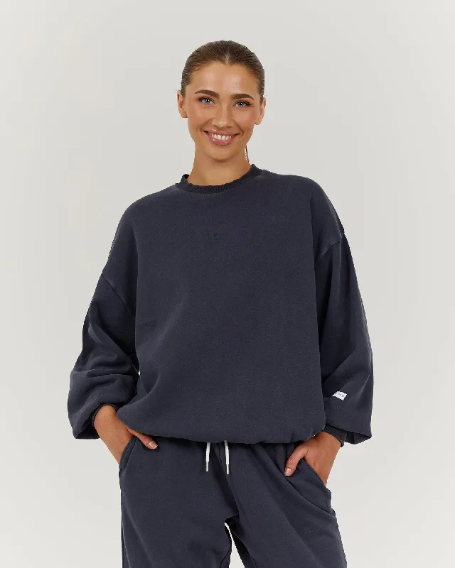 Daily Deals FADED OVERSIZED CREW - FADED SLATE