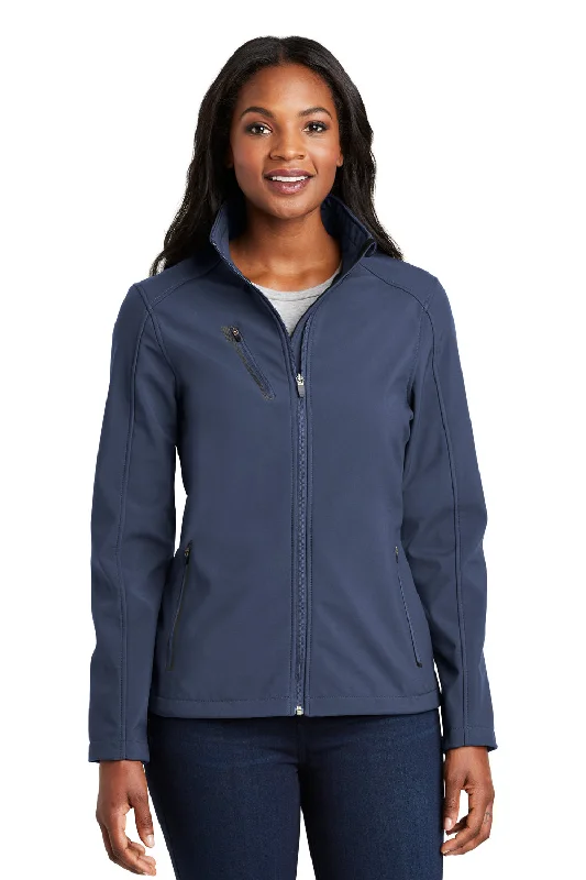Closeout Port Authority Womens Welded Wind & Water Resistant Full Zip Jacket - Dress Navy Blue Closeout Port Authority Womens Welded Wind & Water Resistant Full Zip Jacket - Dress Navy Blue