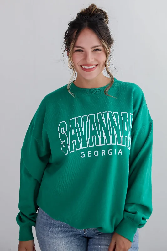 Final Sale Green Savannah Georgia Sweatshirt
