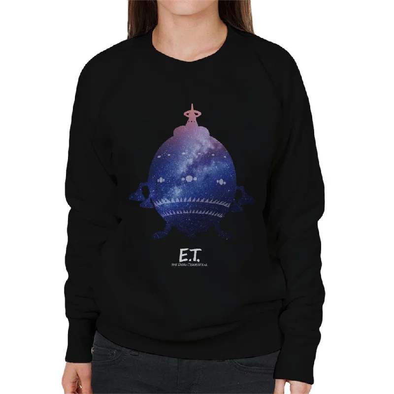 fashionable workout wearE.T. Spacecraft Galactic Silhouette Women's Sweatshirt