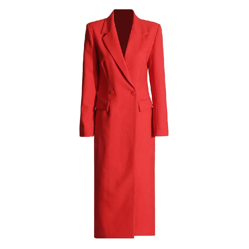 Closeout Glamorous Sharp Lapel Strong Shoulder Double Breasted Blazer Tailored Coat Closeout Glamorous Sharp Lapel Strong Shoulder Double Breasted Blazer Tailored Coat