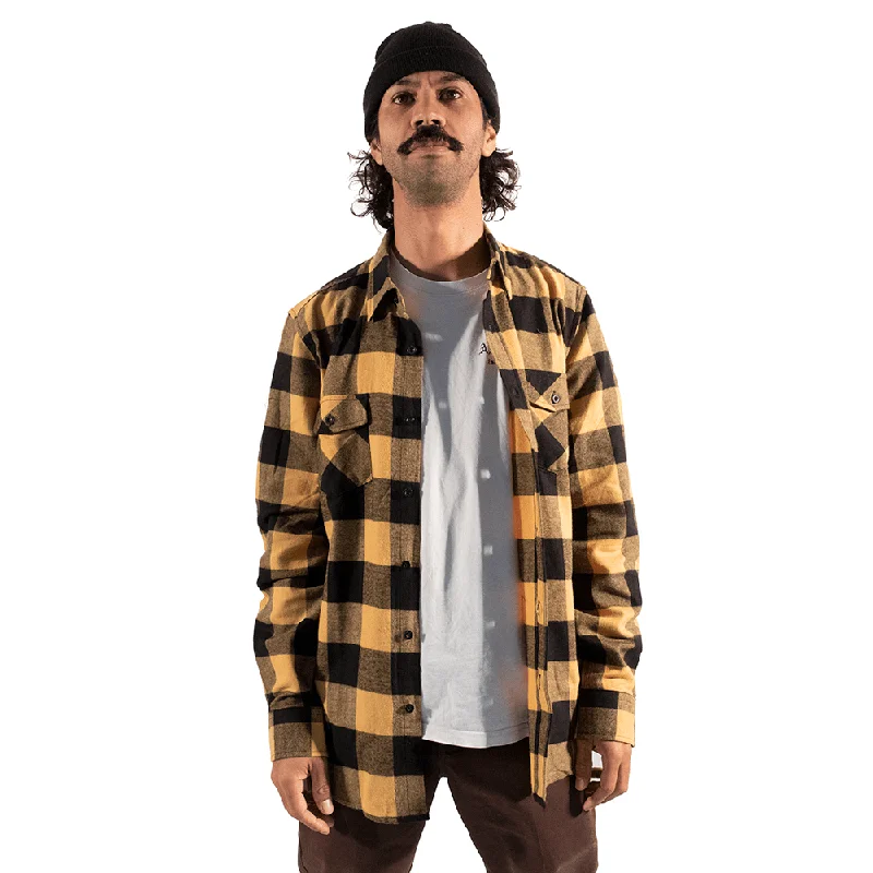 Best Bargains Yellow Flannel Long Sleeve Shirt